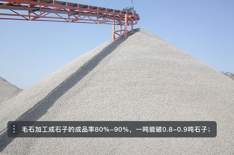 毛石加工成石子的成品率 毛石加工成石子的成品率