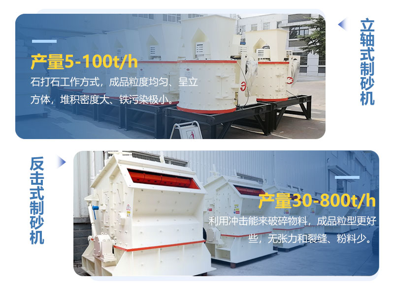 立軸式制砂機(jī)和反擊式制砂機(jī)哪種粒型好？區(qū)別介紹