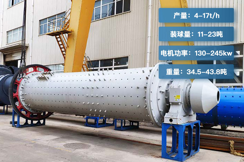 183球磨機(jī)一小時(shí)產(chǎn)量多少噸？有多重？各參數(shù)介紹
