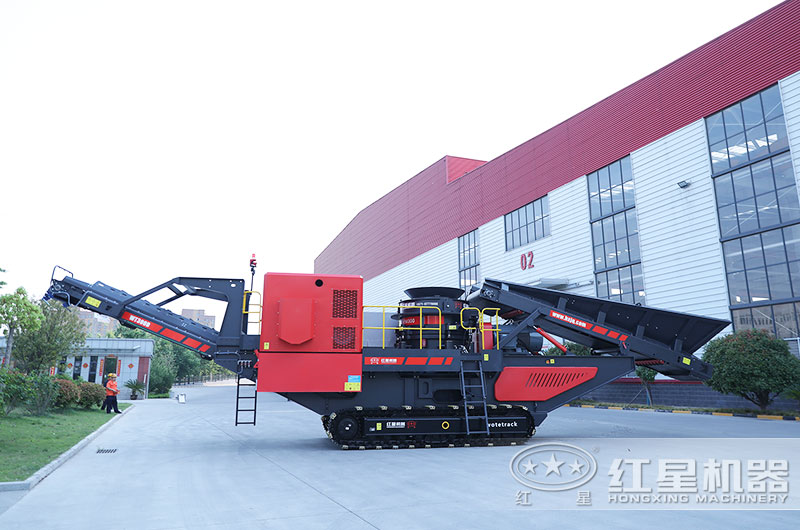 履帶式移動破碎站圖片，主機(jī)圓錐破