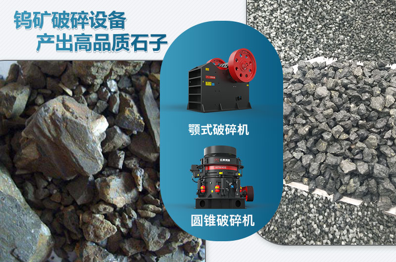 鎢礦破碎前后對(duì)比圖 鎢礦破碎前后對(duì)比圖