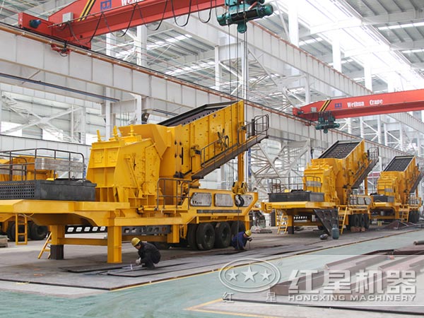 建筑垃圾移動破碎站廠家車間 建筑垃圾移動破碎站廠家車間