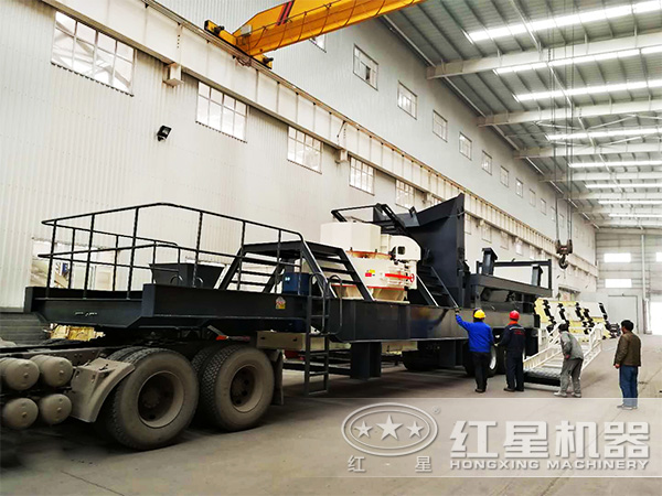 青石、鵝卵石等物料制砂處理推薦使用車載流動制砂機
