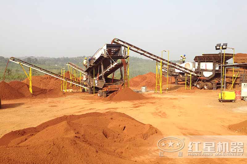 移動式制砂機(jī)生產(chǎn)現(xiàn)場圖片