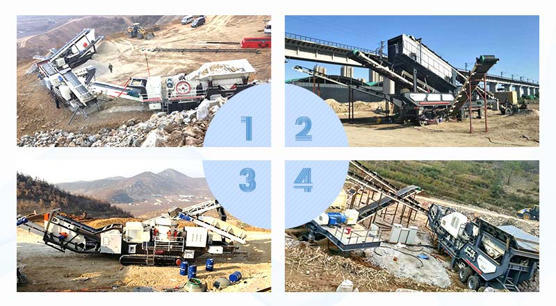 不同生產環(huán)境下移動碎石機生產現場